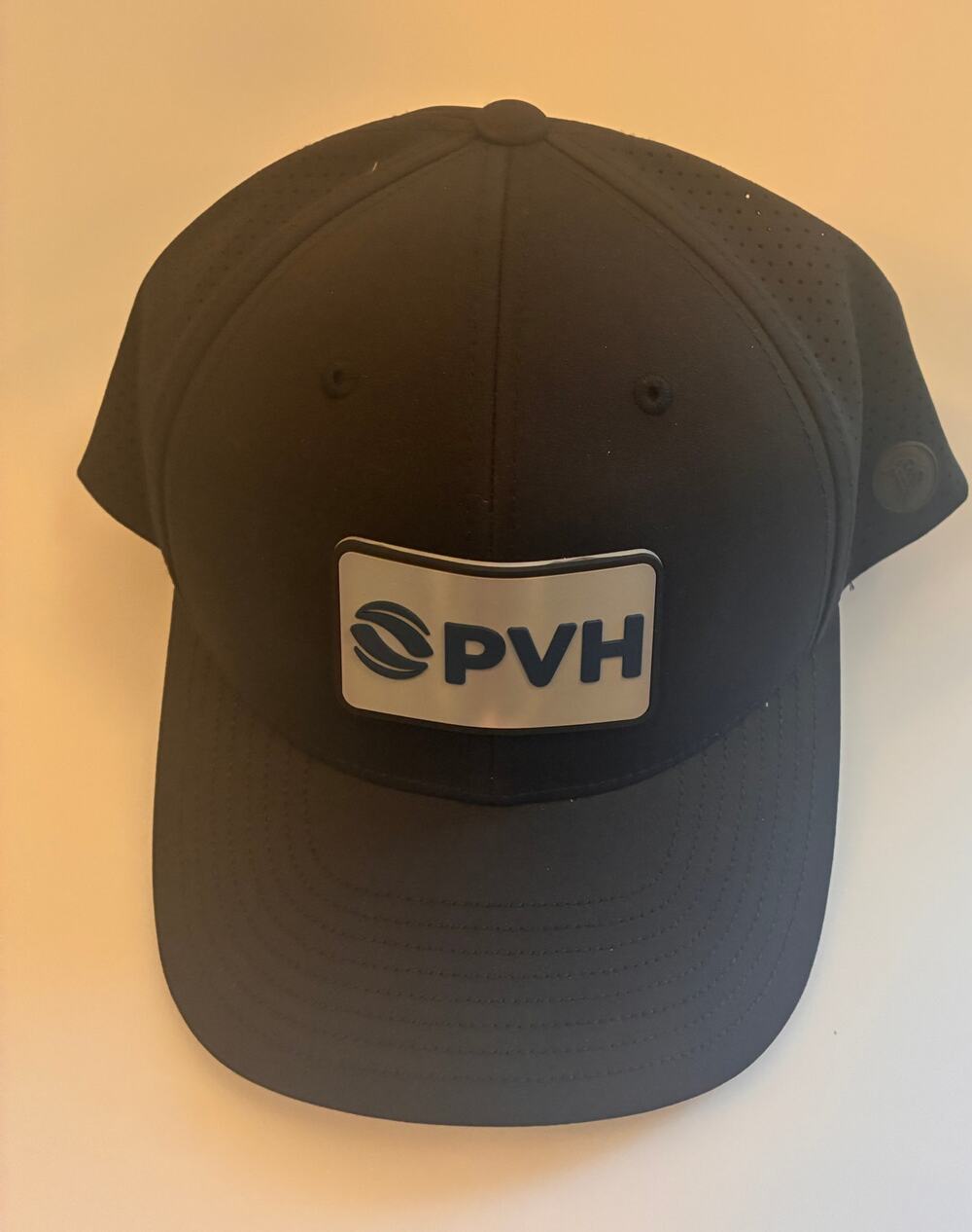 Branded Bills SPVH Patch Snapback Hat Black Elite Curved Perforated Performance